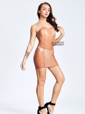 Latexové šaty DR044